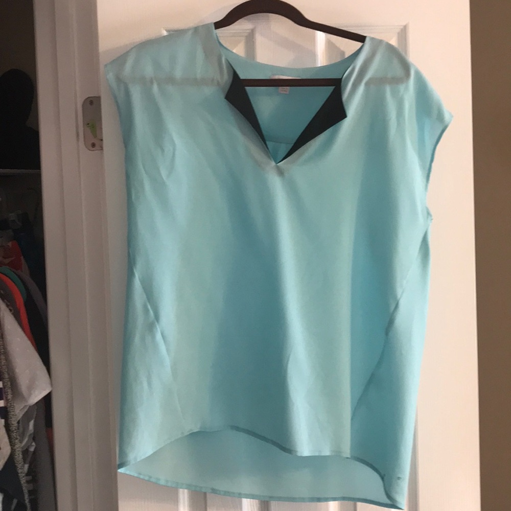 Light blue top